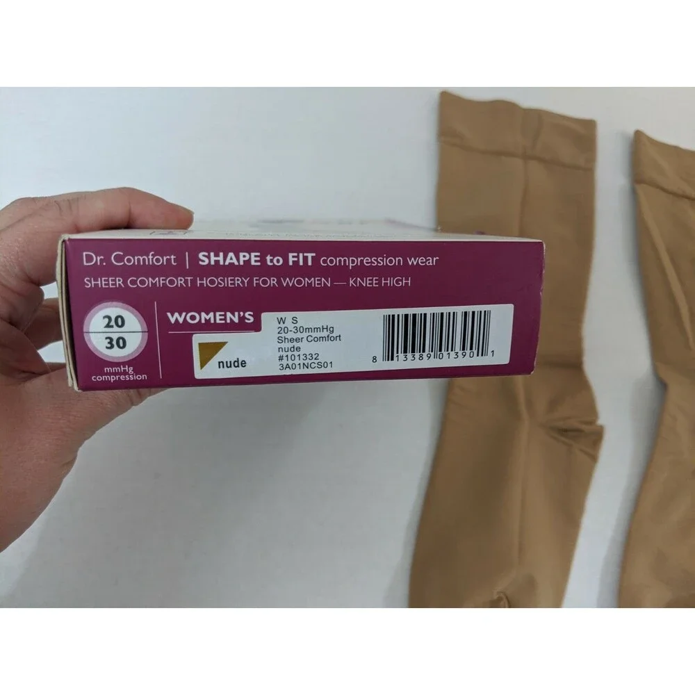 Dr. Comfort Small Nude Shape To Fit Firm Graduated Compression Hosiery Wear